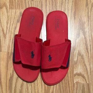 Polo by Ralph Lauren Men’s Red Slide Sandals